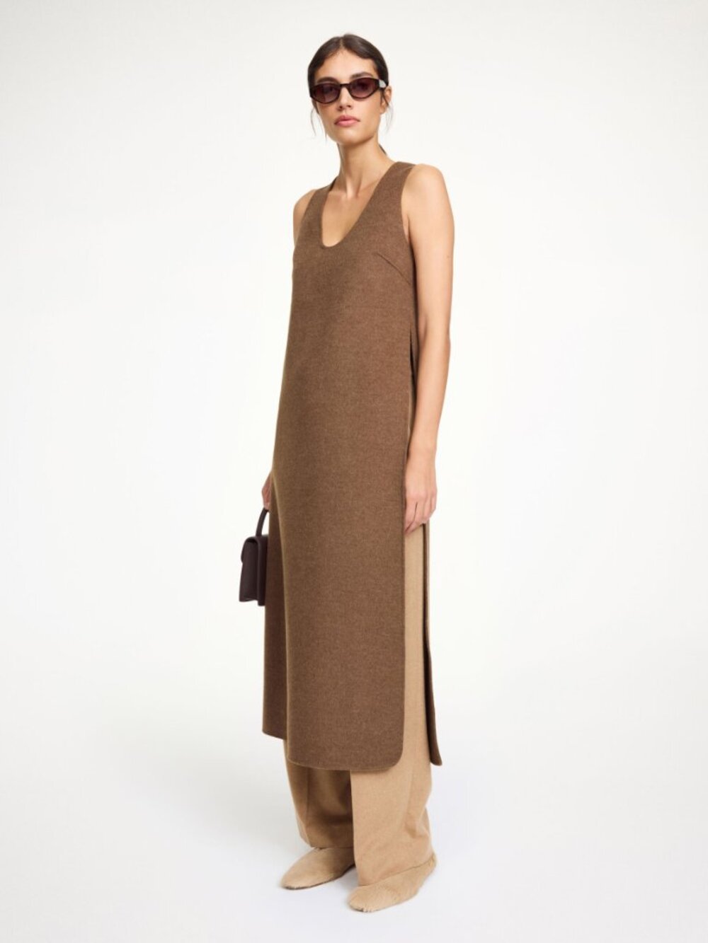 by Malene Birger "Florence" Maxi Wool Dress in Brown Melange, size 34 (like XS)